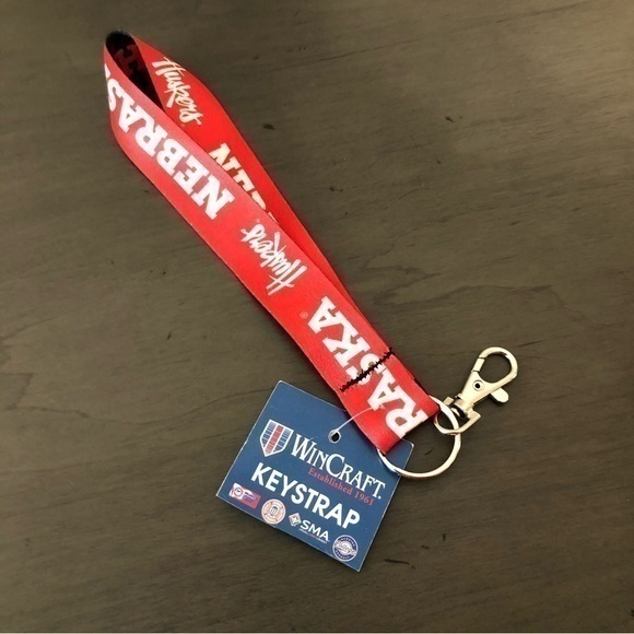 Wincraft Accessories - Wincraft University Of Nebraska Keystrap Huskers Red Black Reversible Keychain